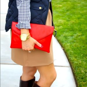 J. Crew Factory Camel Paperbag Skirt
